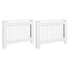 vidaXL Mască de calorifer, 2 buc., alb, 112 cm, lemn prelucrat