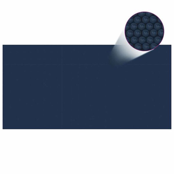 vidaXL Folie solară plutitoare piscină, 400x200, PE, negru/albastru