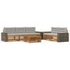 vidaXL Set de canapele de exterior 6 buc. Natural și gri deschis