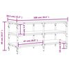 vidaXL Bancă de pantofi, stejar fumuriu, 100x38,5x49 cm lemn prelucrat