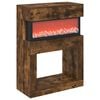 vidaXL Șemineu electric Stejar fumuriu 64 x 30 x 87 cm Lemn prelucrat