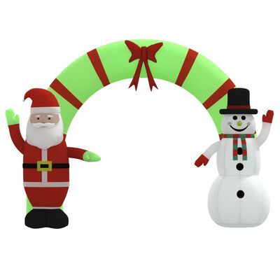 vidaXL Arcadă de poartă gonflabilă cu LED-uri de Crăciun, 270 cm