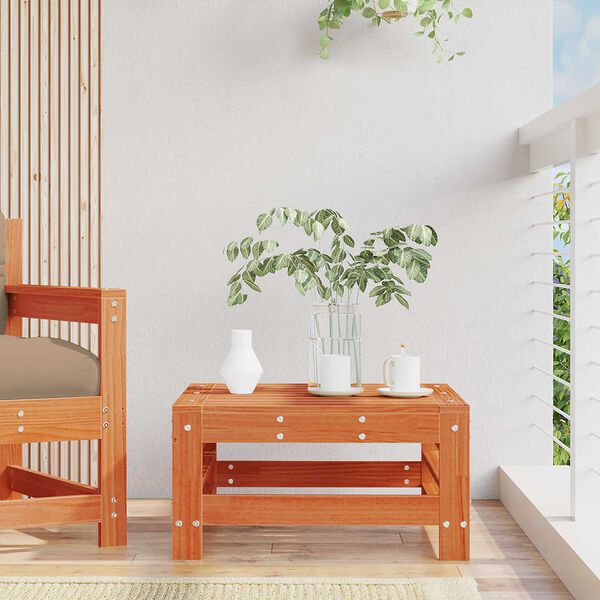 vidaXL Suport pentru picioare de grădină Lemn masiv de pin Maro Ceară