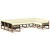 vidaXL Set de canapele de exterior 9 buc. Natural și Crem