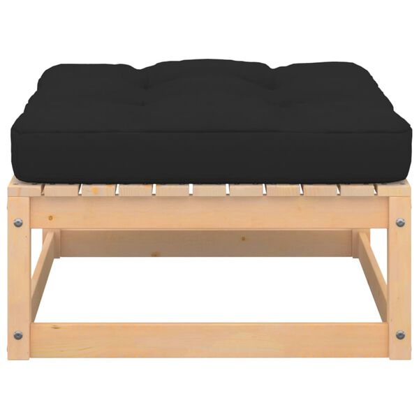 vidaXL Taburete de grădină cu perne, 2 buc., lemn masiv de pin