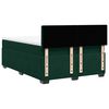 vidaXL Pat box spring cu saltea, verde &icirc;nchis, 160x200 cm, catifea