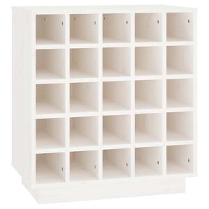vidaXL Dulap de vinuri, alb, 55,5x34x61 cm, lemn masiv de pin