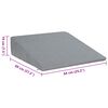 vidaXL Perna wedge Simplu Gri 69 x 64 x 19 cm
