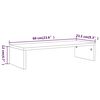 vidaXL Suport de monitor stejar fumuriu, 60x23,5x12 cm, lemn prelucrat