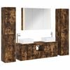 vidaXL Set de mobilier pentru baie 6 buc. Stejar fumuriu