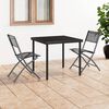 vidaXL Set mobilier de exterior, 3 piese, oțel