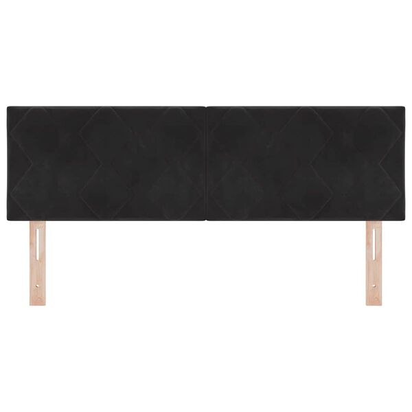 vidaXL Tăblie cap cu headboard Negru 160 cm Catifea