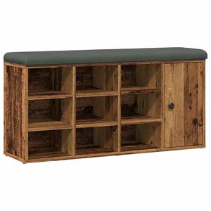 vidaXL Bancă de pantofi,lemn vechi, 102x32x50 cm, lemn prelucrat