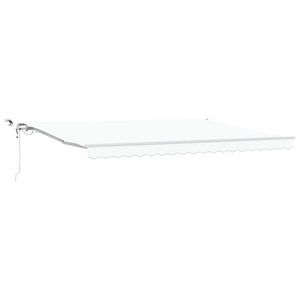 vidaXL Copertină retractabilă Alb 450 &times; 350 cm Poliester