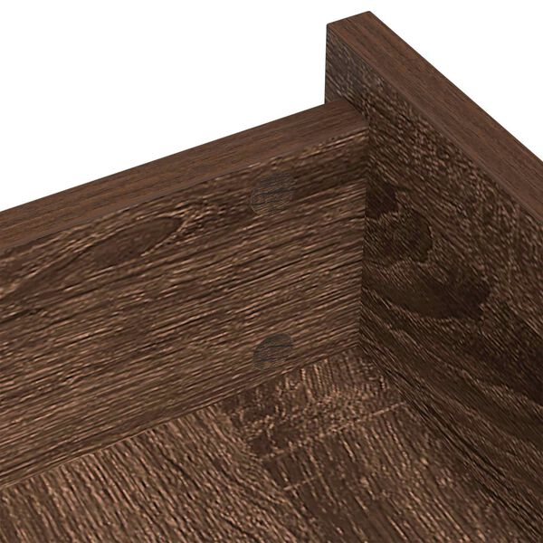 vidaXL Copertă autocolantă pentru șuruburi 2 pcs Stejar &icirc;nchis