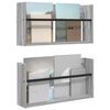 vidaXL Raft pentru reviste cu raft 2 pcs Gri Sonoma 60 x 12 x 30 cm