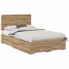 vidaXL Cadru de pat Stejar Artizanal 120 x 190 cm Lemn compozit