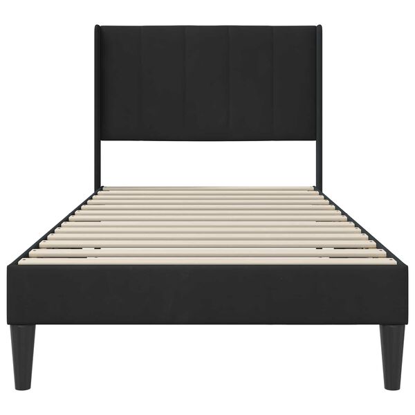 vidaXL Cadru de pat cu headboard Negru 80 x 200 cm Catifea