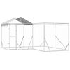 vidaXL Padoc exterior cu acoperiș argintiu 4x4x2,5 m oțel galvanizat