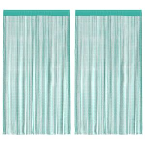 vidaXL Perdele șir 2 buc Turcoaz 100x250 cm