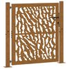vidaXL Poartă de grădină 100x100 cm, oțel rezistent la intemperii, model cu urme