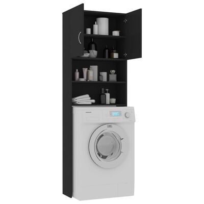 vidaXL Dulap mașina de spălat, negru, 64 x 25,5 x 190 cm, PAL
