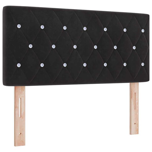 vidaXL Tăblie cap cu headboard Negru 100 cm Piele artificială