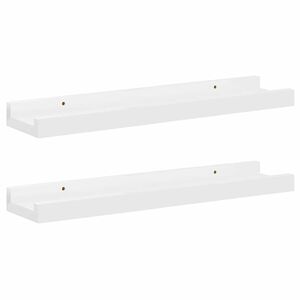 vidaXL Rafturi de perete, 2 buc., alb extralucios, 40x9x3 cm