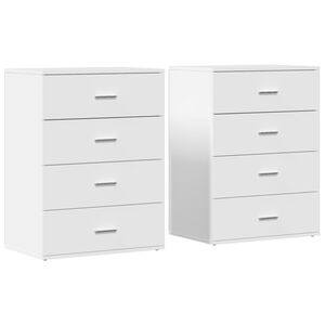 vidaXL Servante, 2 buc., alb, 60x39x80 cm, lemn prelucrat
