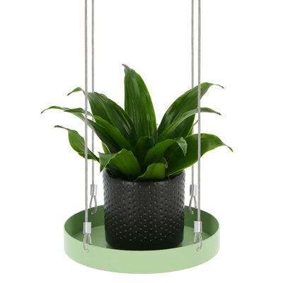 Esschert Design Tavă pentru plante suspendată, verde, rotund, S
