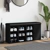 vidaXL Bancă de pantofi, negru, 102x32x50 cm, lemn prelucrat