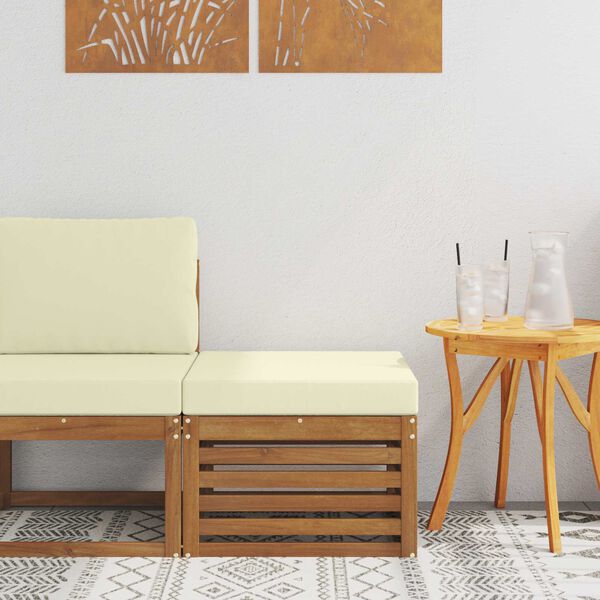 vidaXL Taburet pentru exterior Lemn Solid de Acacia natural