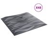 vidaXL Panouri de perete 48 buc. gri 50x50 cm XPS 12 m&sup2; piatră