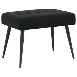 vidaXL Bancă cu butoane capitonate Negru 60 x 40 x 45 cm Catifea