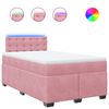 vidaXL Pat box spring cu saltea, negru, 120x190 cm, catifea