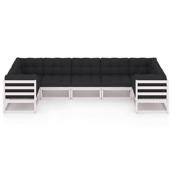 vidaXL Set mobilier de grădină cu perne, 7 piese, lemn masiv de pin