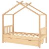 vidaXL Cadru pat de copii, cu un sertar, 80x160 cm, lemn masiv de pin
