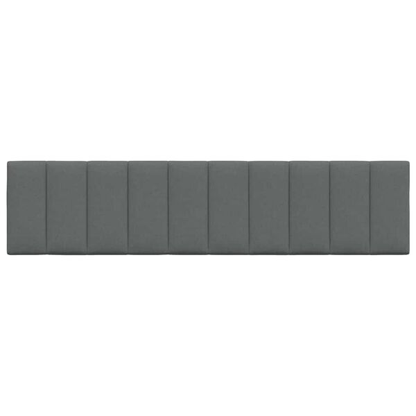 vidaXL Pernă pentru tăblie de pat, Hanko, gri &icirc;nchis, 200 cm, material textil