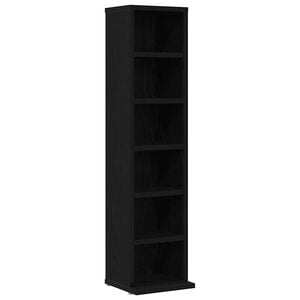 vidaXL Dulap CD-uri Stejar negru 21x20x88 cm Lemn prelucrat