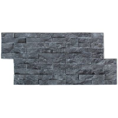 vidaXL Panouri de placare perete, 5 buc., negru, marmură, 0,5 m²