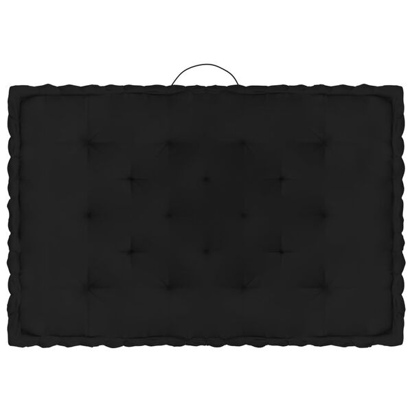 vidaXL Perne de podea pentru paleți, 6 buc., negru, bumbac