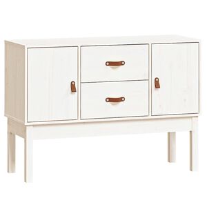vidaXL Servantă, alb, 110x40x78 cm, lemn masiv de pin