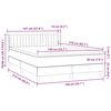 vidaXL Pat box spring cu saltea, gri deschis, 140x210 cm, catifea