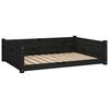 vidaXL Pat pentru c&acirc;ini, negru, 95,5x65,5x28 cm, lemn masiv de pin