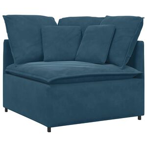 vidaXL Modul de colț pentru canapea modulară cu perne albastru 100 cm