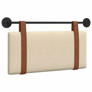 vidaXL Cap de pat suspendat Pe perete Crem 90 x 55 x 5 cm PU antic