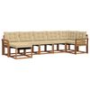 vidaXL Set de canapele de exterior cu pernă 7 pcs Natural și Bej