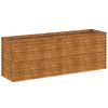 vidaXL Pat de grădină &icirc;nălțat 196x50x69 cm, oțel corten
