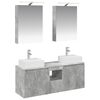 vidaXL Set dulap baie 5 pcs Gri Beton Lemn prelucrat
