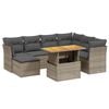 vidaXL Set canapele de grădină cu perne, 8 piese, gri, poliratan
